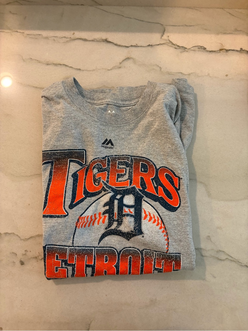 Majestic Gray Detroit Tigers Tee